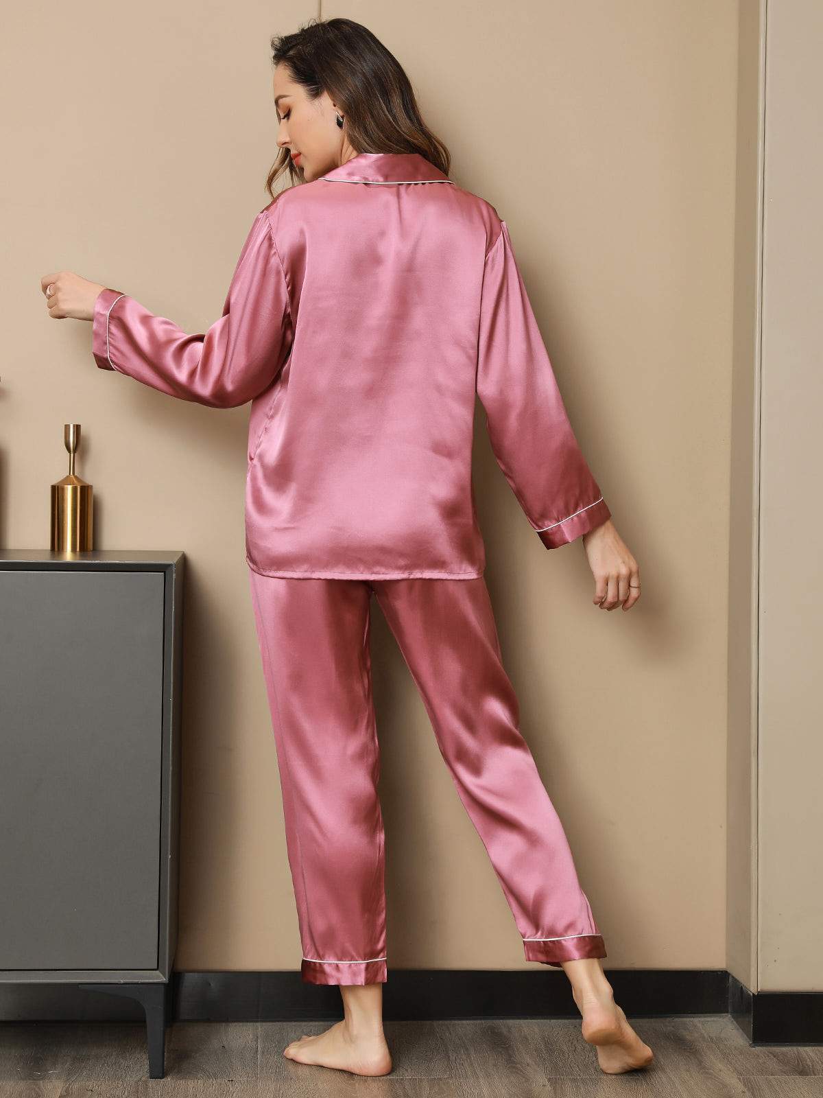 Imported™ Slit Silk Nightwear (2 Pieces)